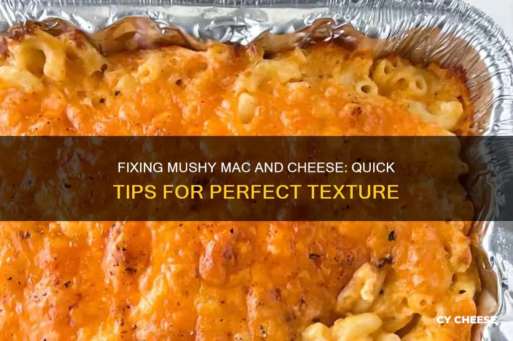 what to do if mcn cheese is mushy