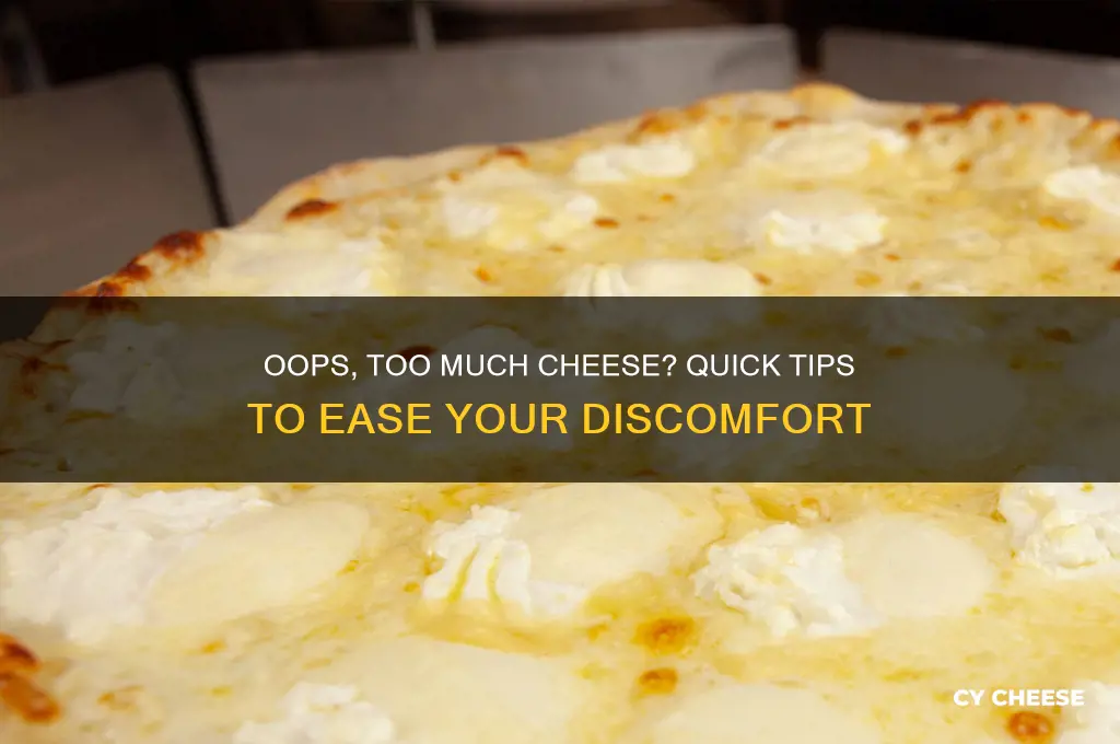 what to do if you ate too much cheese