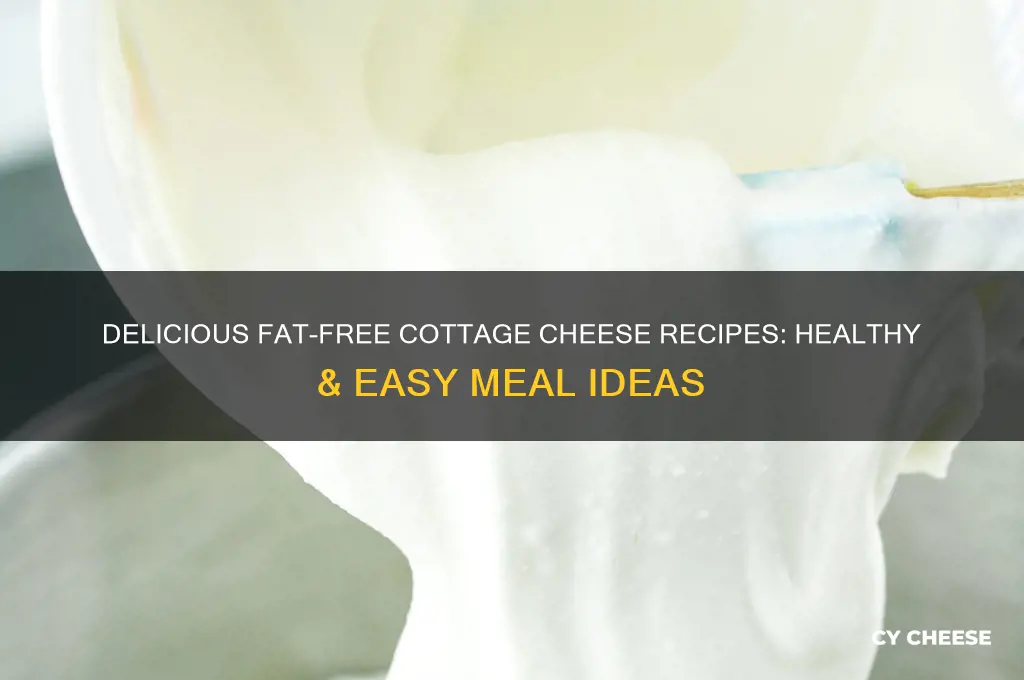 what to make with fat free cottage cheese