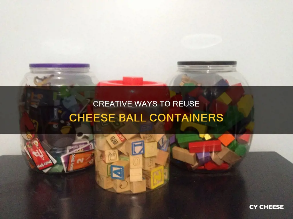 what to put in an empty cheese balls container