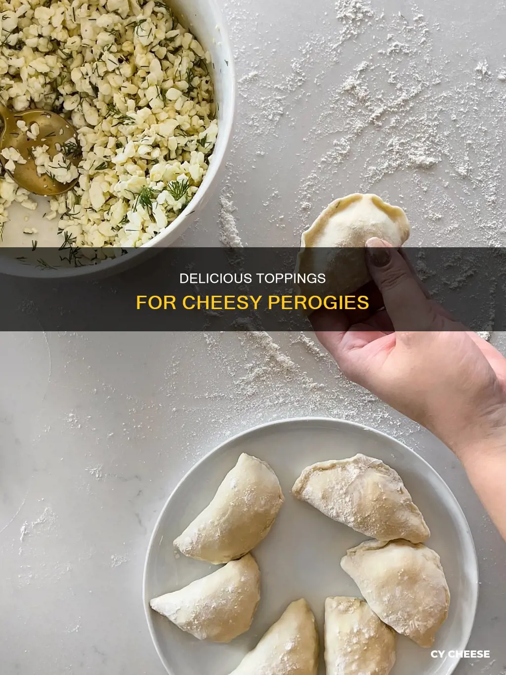 what to put on cheese perogies