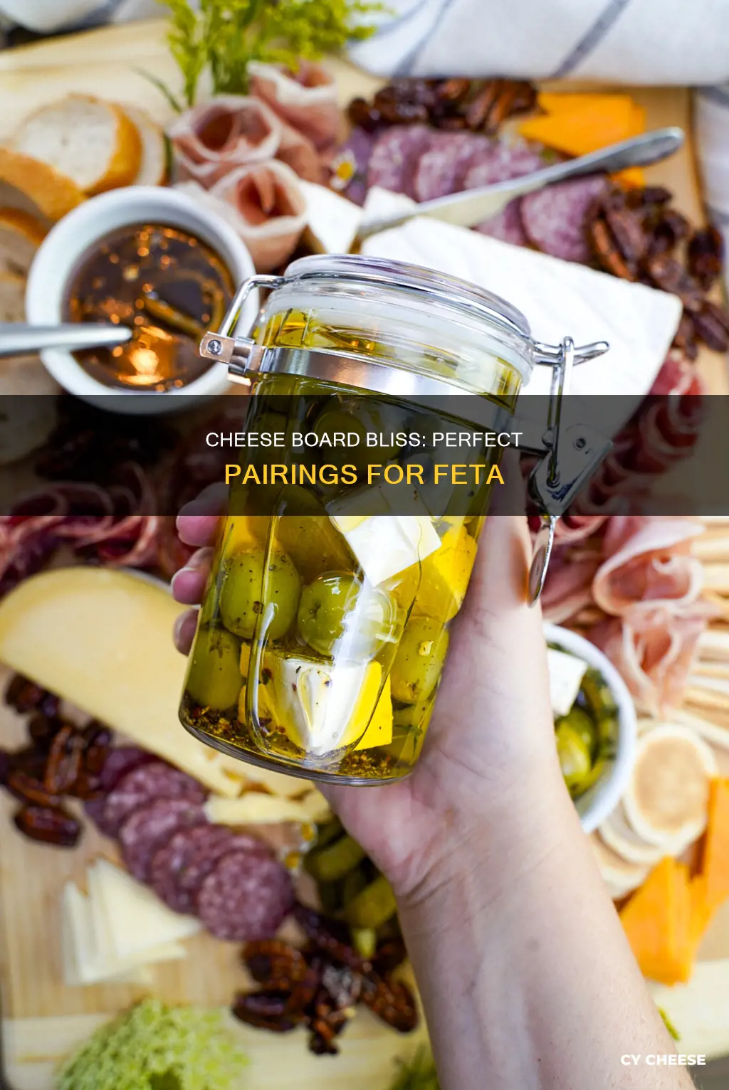 what to serve with feta on a cheese board