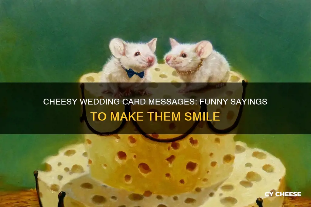 what to write in a wedding card funny cheese