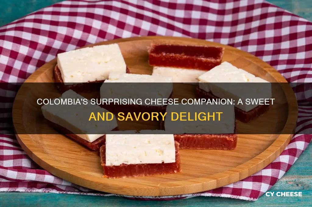 what unexpected treat is often paired with cheese in colombia