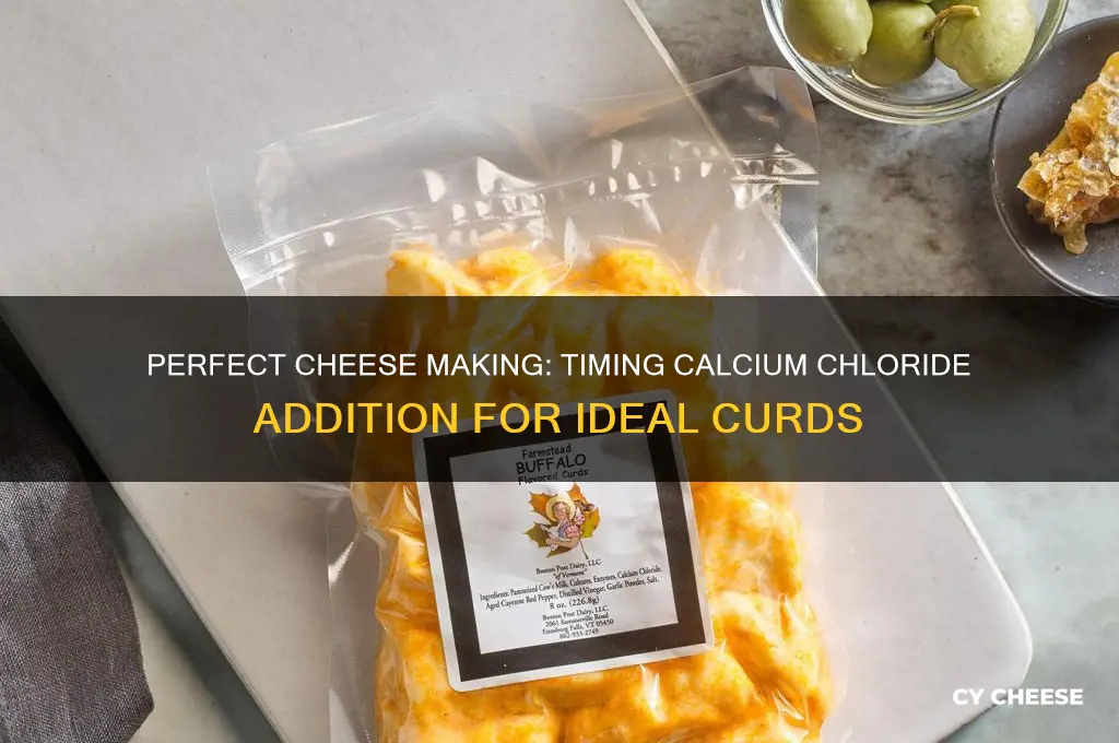 when do you add calcium chloride to cheese