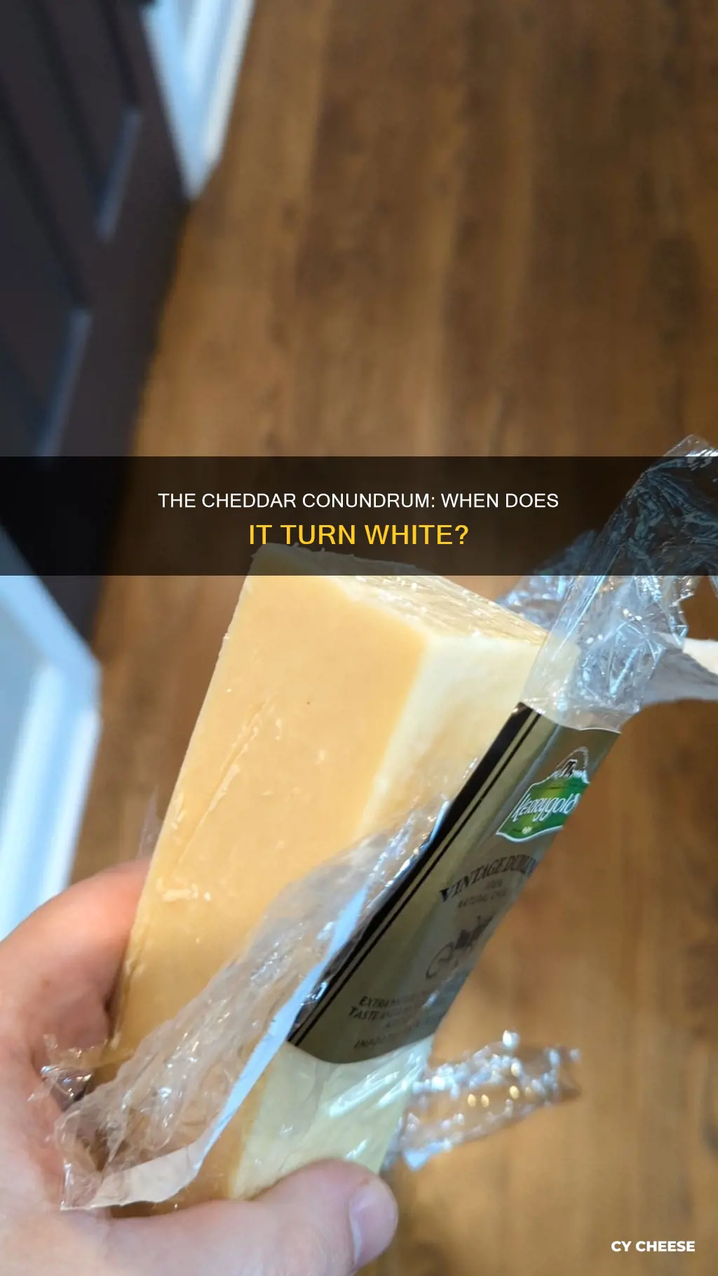 when does cheddar cheese turn white