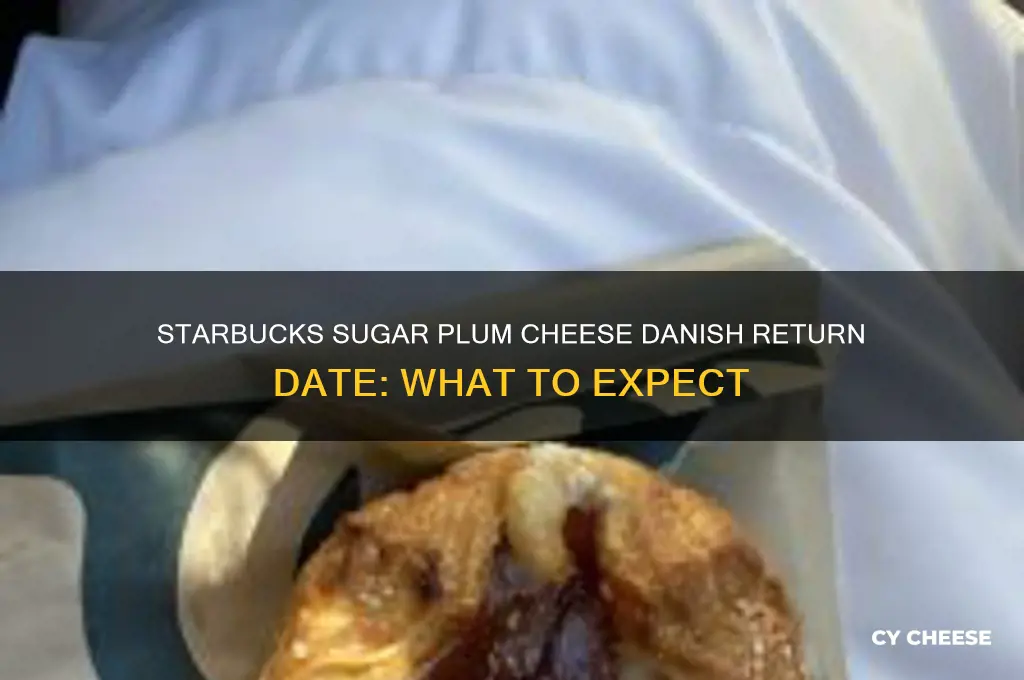 when does starbucks bring back sugar plum cheese danish