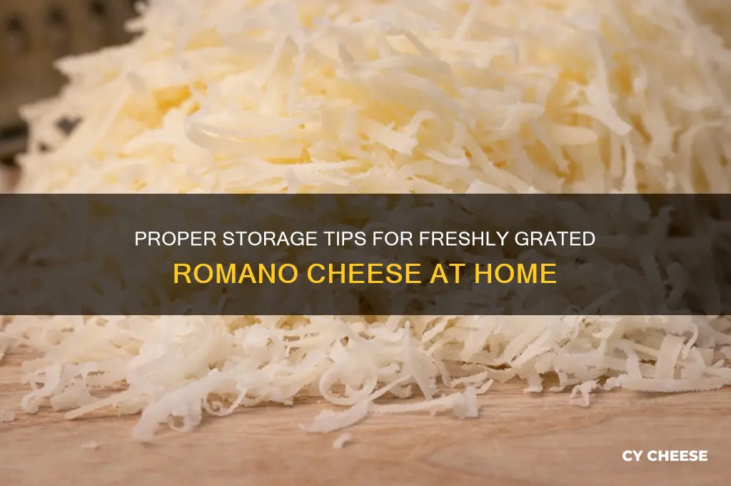 when i grate romano cheese how should i store it