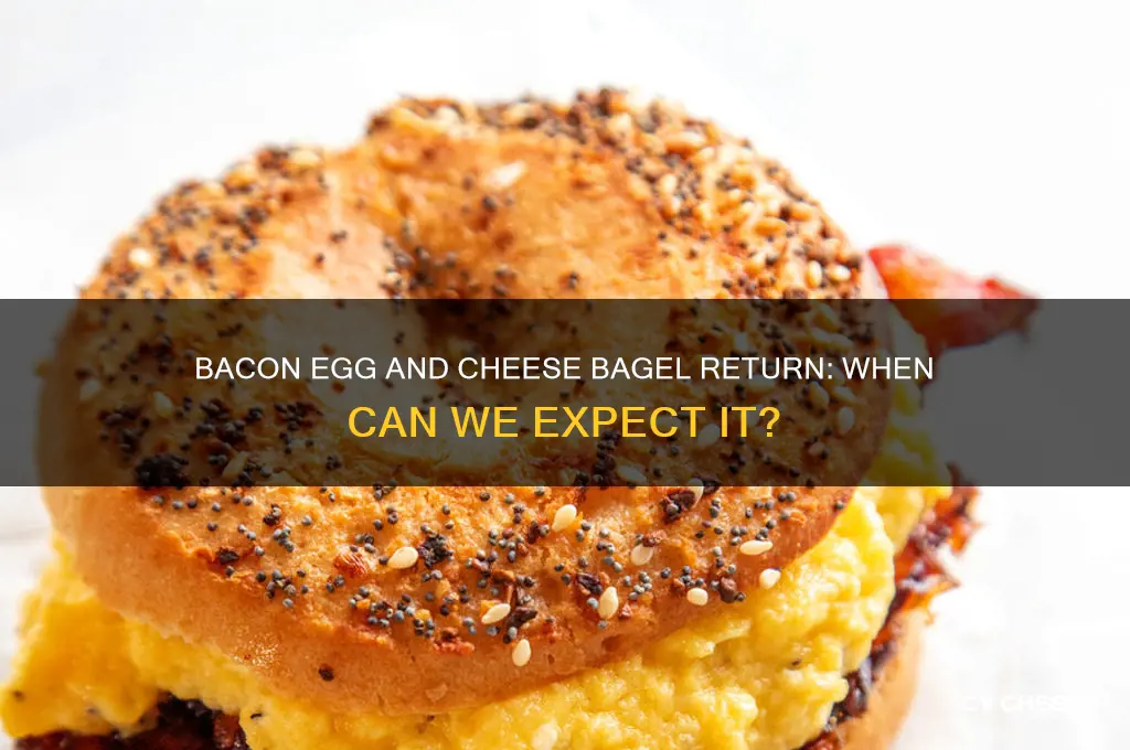 when is the bacon egg and cheese bagel coming back