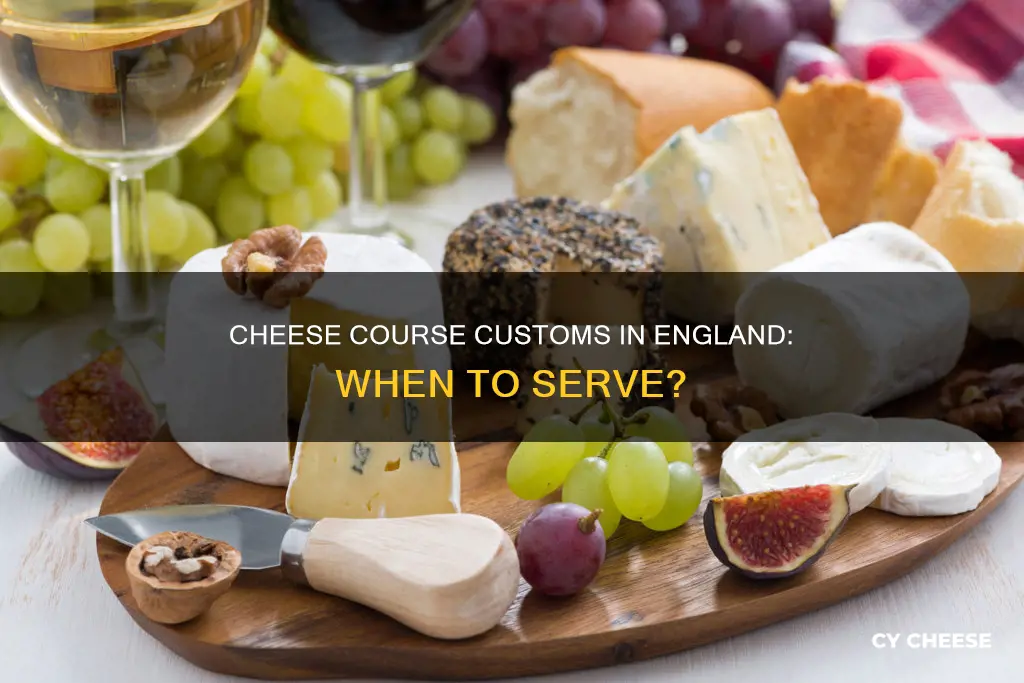 when is the cheese course served in england