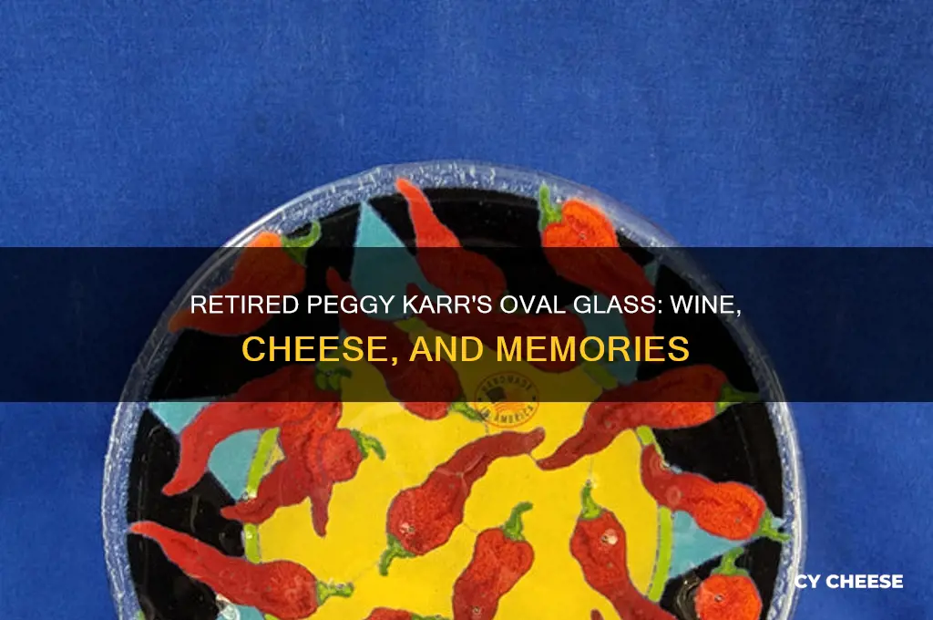 when retired peggy karr glass wine cheese oval