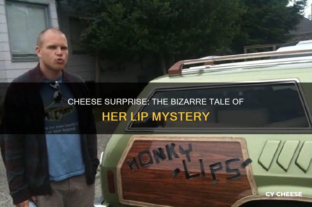 when she opened her lips cheese fell out