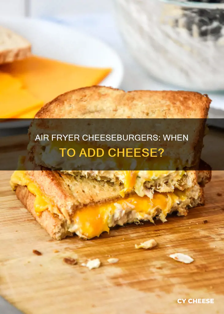 when to put cheese on burger in air fryer