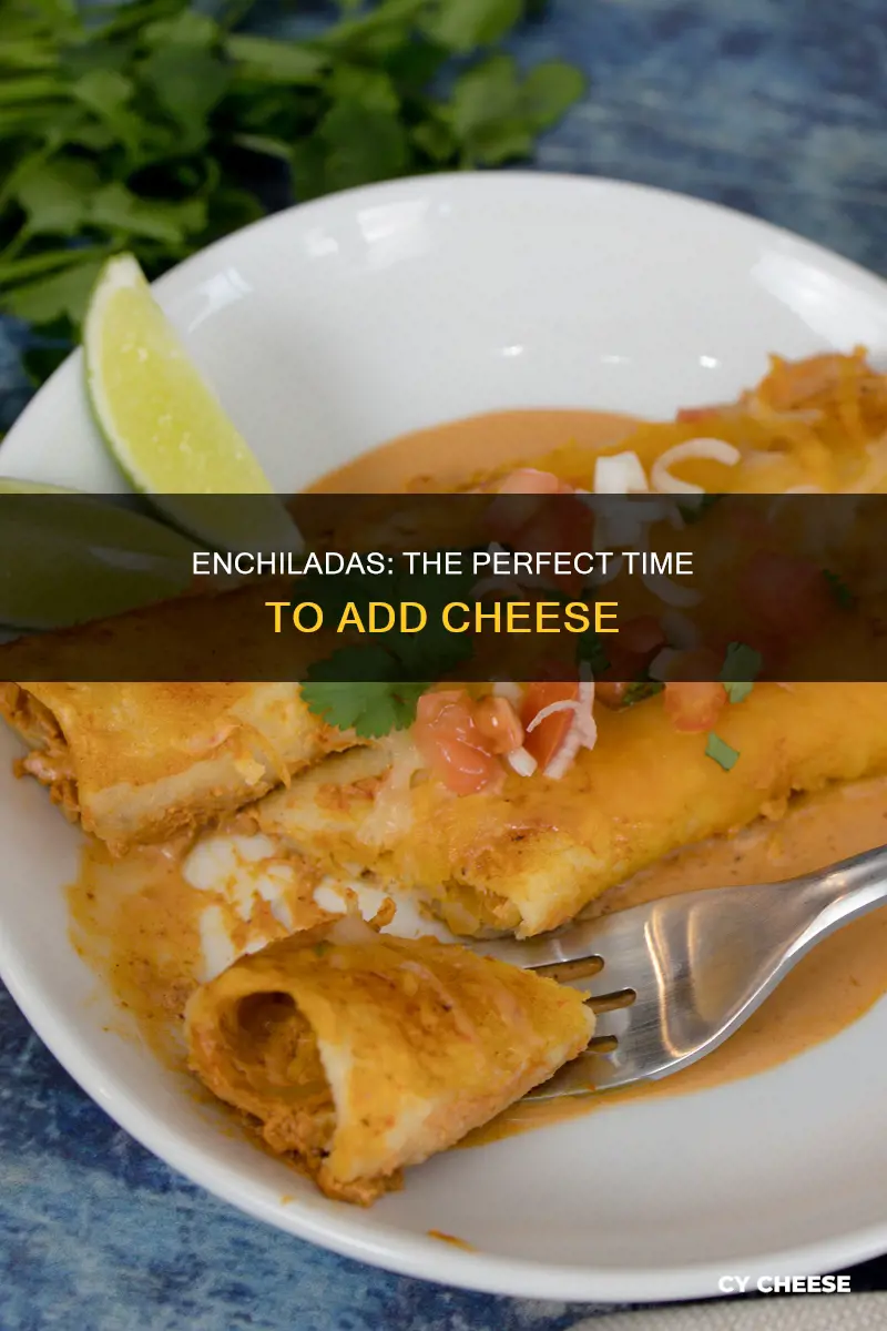 when to put cheese on enchiladas