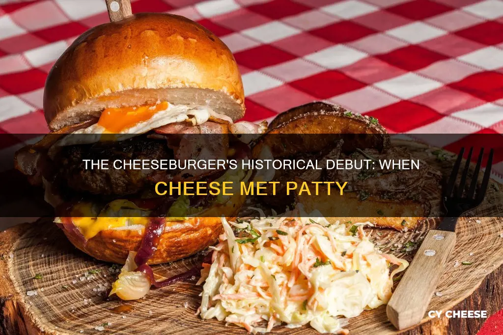 when was the first cheese burger made