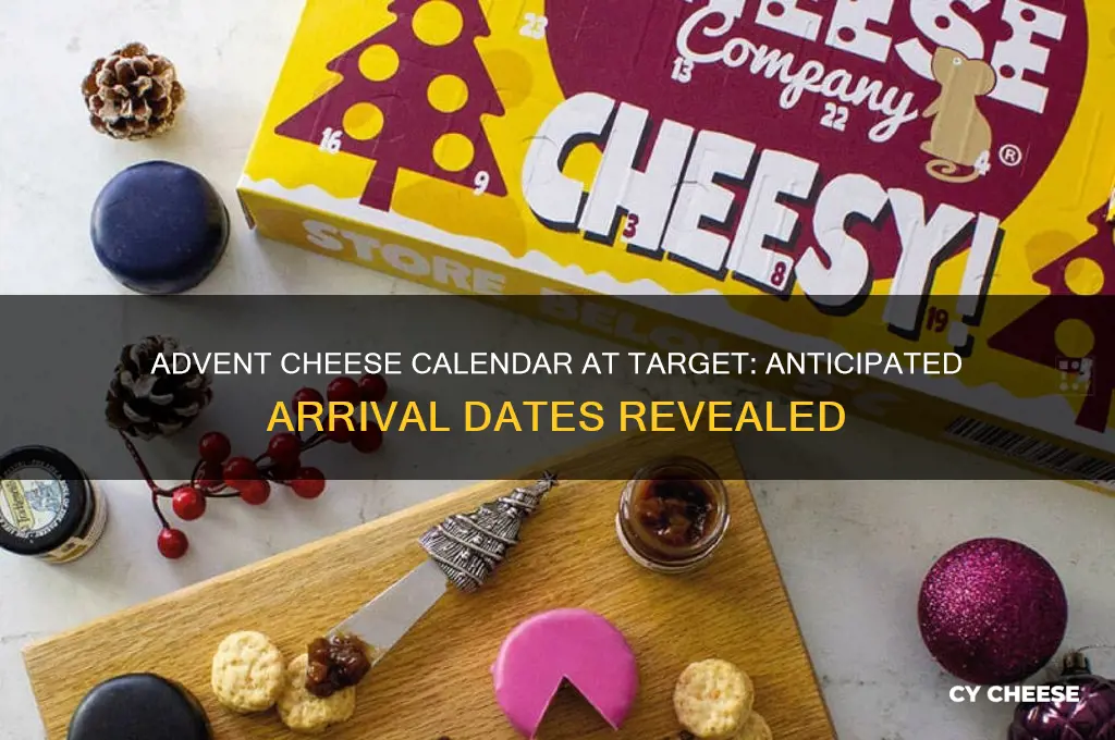 when will advent cheese calendar be at target