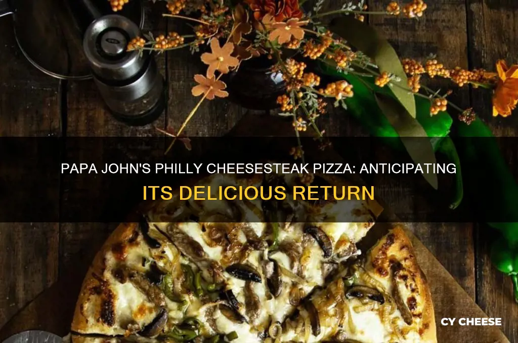 when will papa johns philly cheese steak coming back