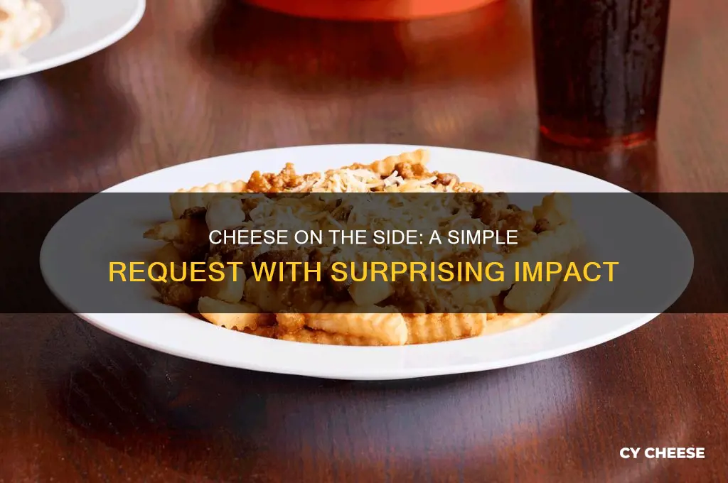 when you ask for cheese on the side