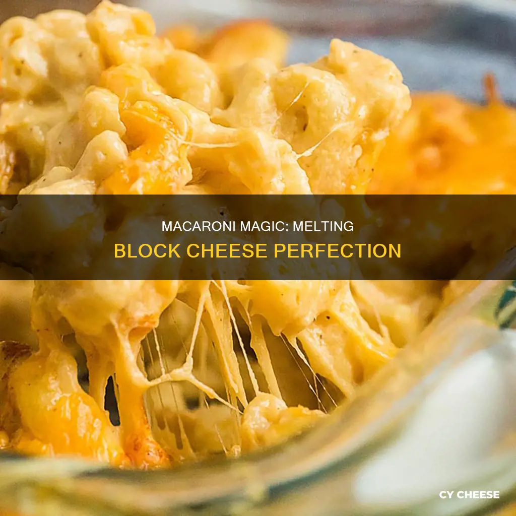 when you melt block cheese for macaroni