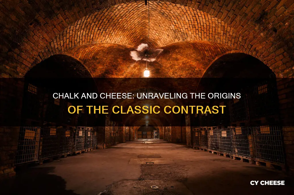 where did the expression chalk and cheese come from