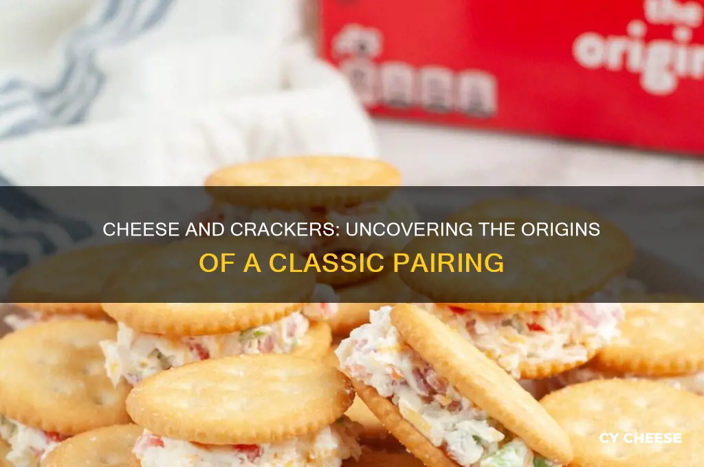 where did the saying cheese and crackers come from