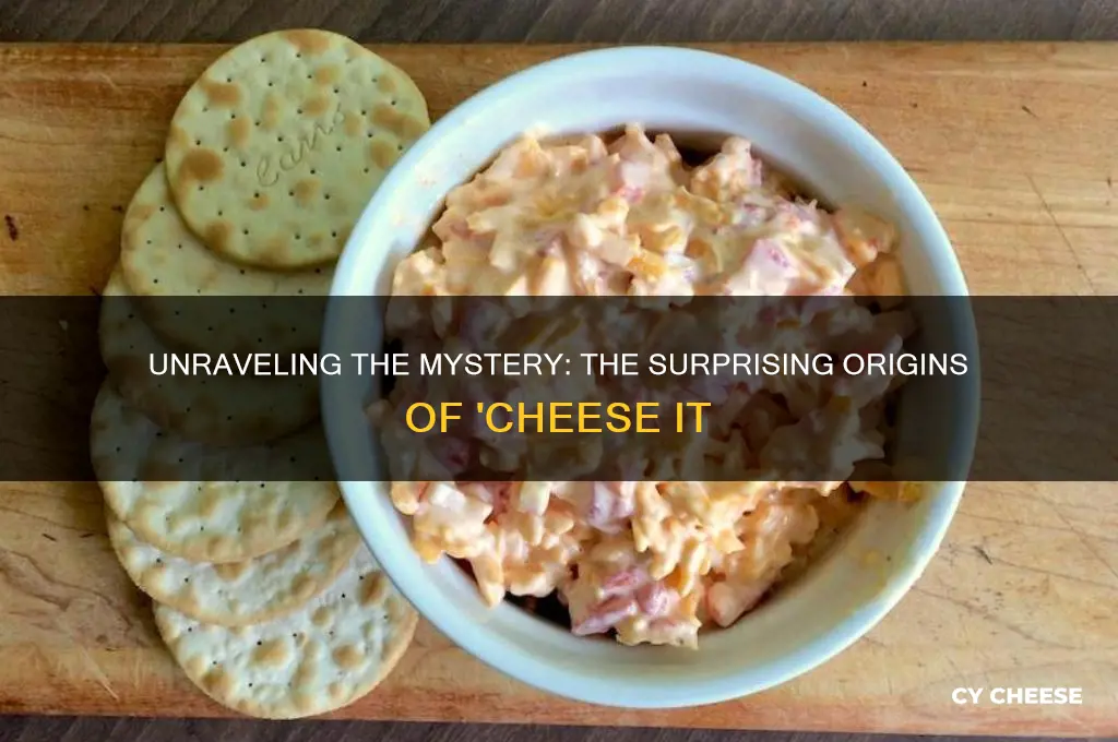 where did the term cheese it come from