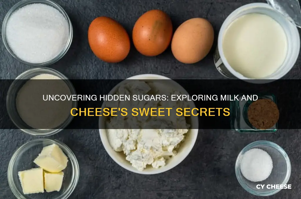 where is the sugar in milk and cheese