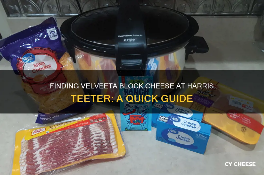 where is velveeta block cheese in harris teeter