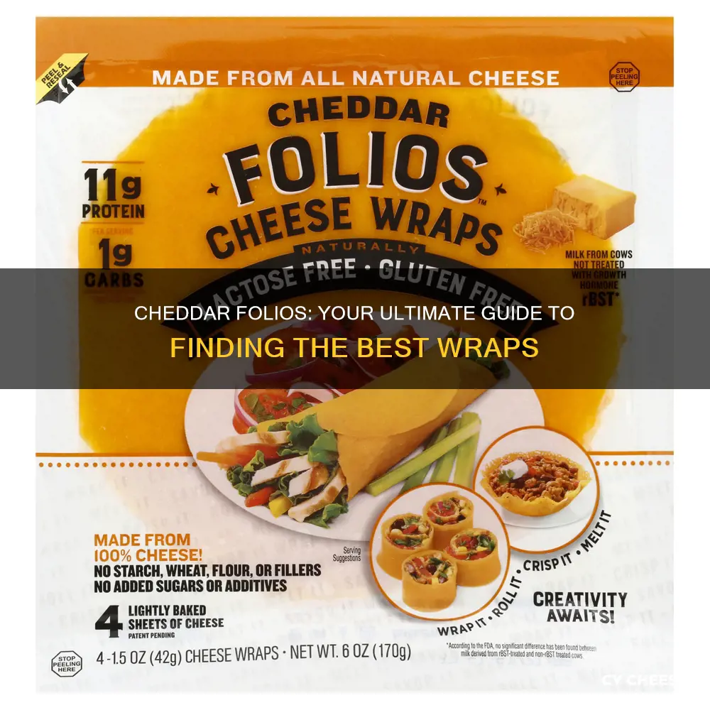 where to buy cheddar folios cheese wraps