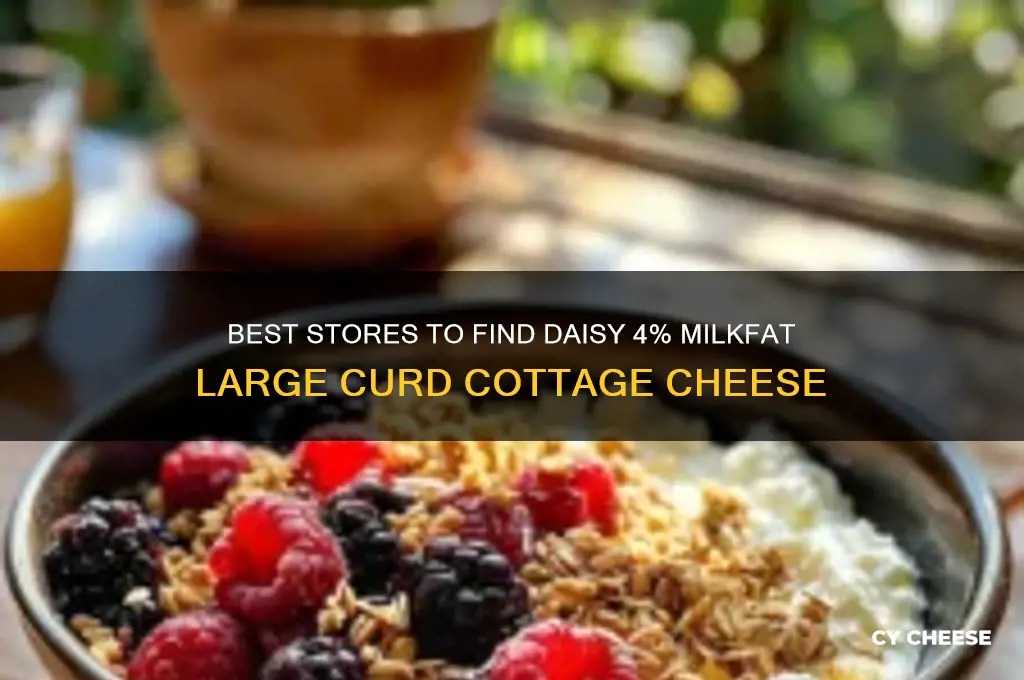 where to buy daisy 4 milkfat large curd cottage cheese