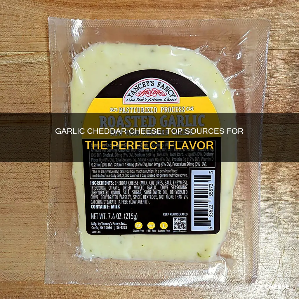 where to buy garlic cheddar cheese