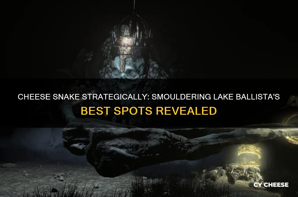 where to cheese snake in smouldering lake ballista