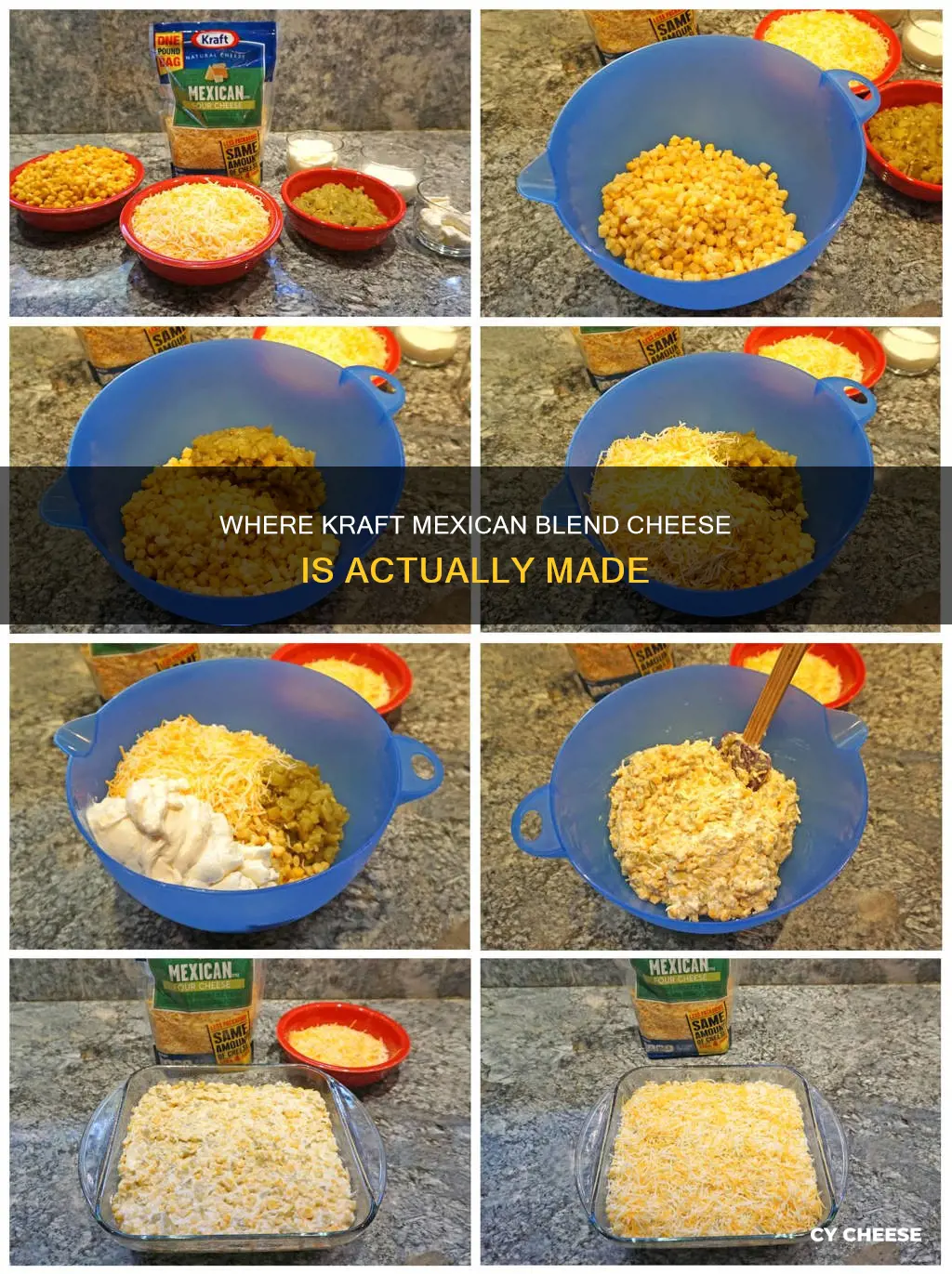 where us kraft mexucan blend cheese made