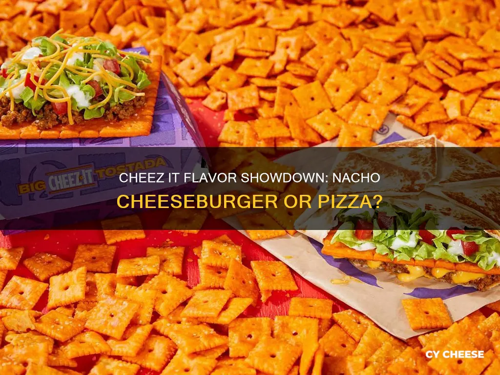 which cheez it flavor won nacho cheeseburger or cheese pizza