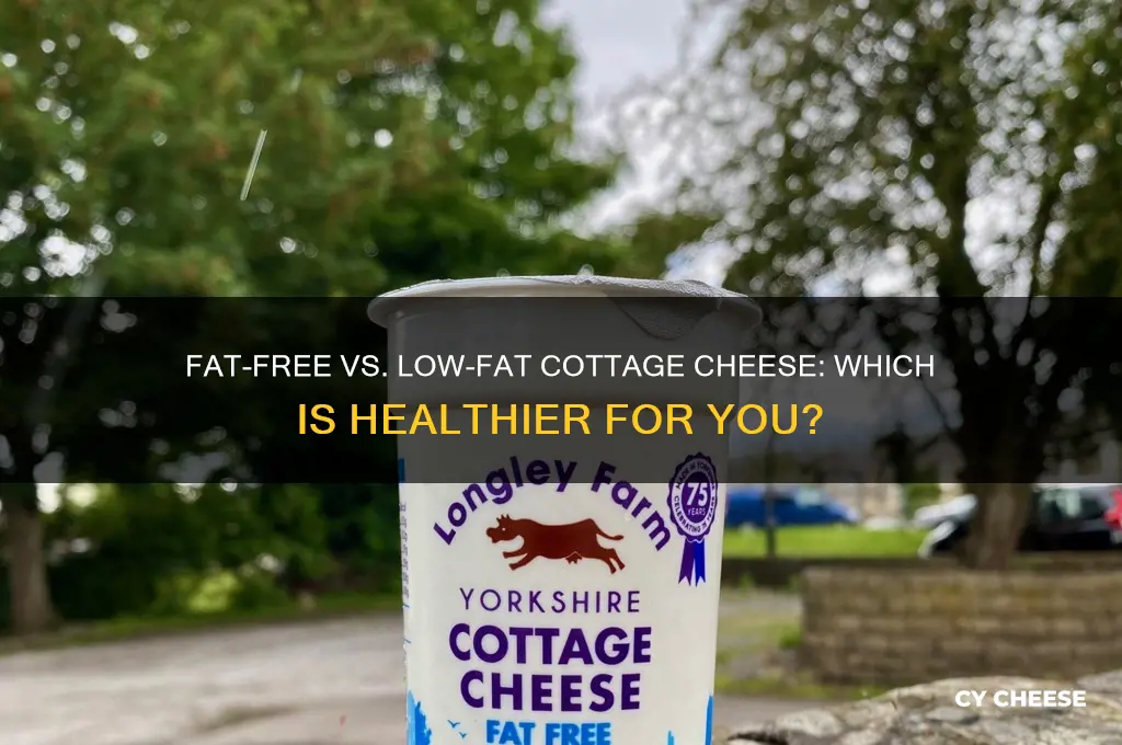 which is better fat free or low fat cottage cheese