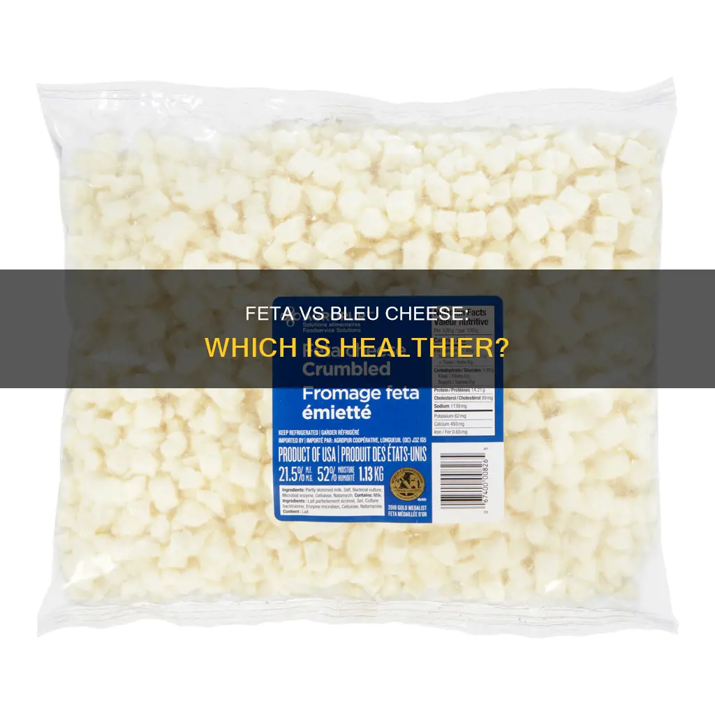 which is healthier feta or bleu cheese