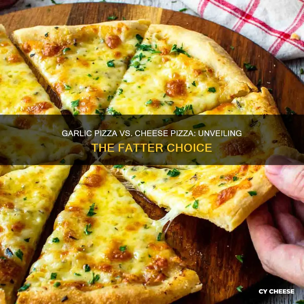 which is more fattening garlic pizza or cheese pizza