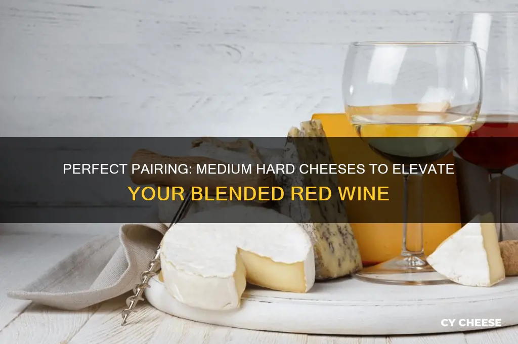 which medium hard cheese pairs well with blended red wine