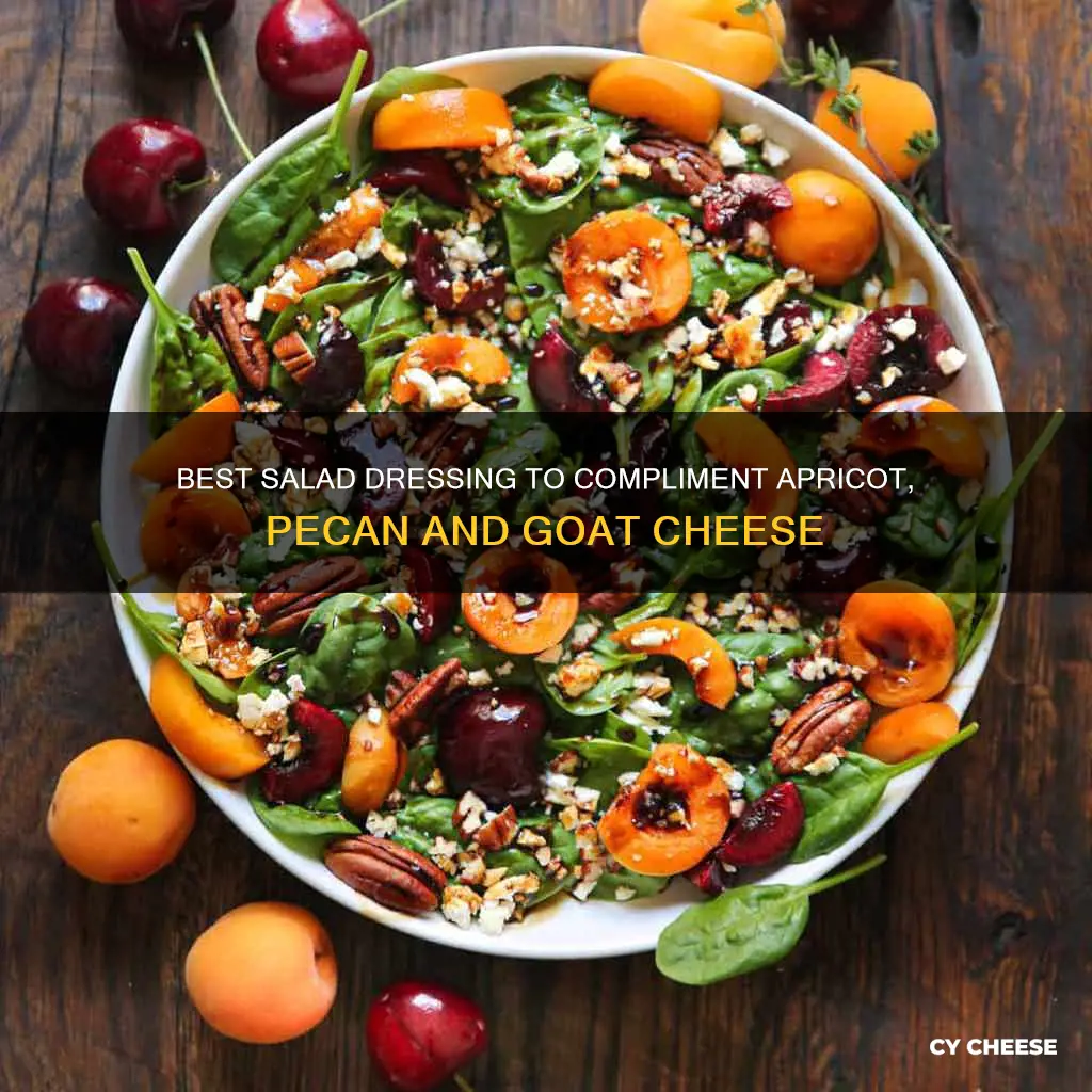 which salad dressing goes best with apricots pecans goat cheese