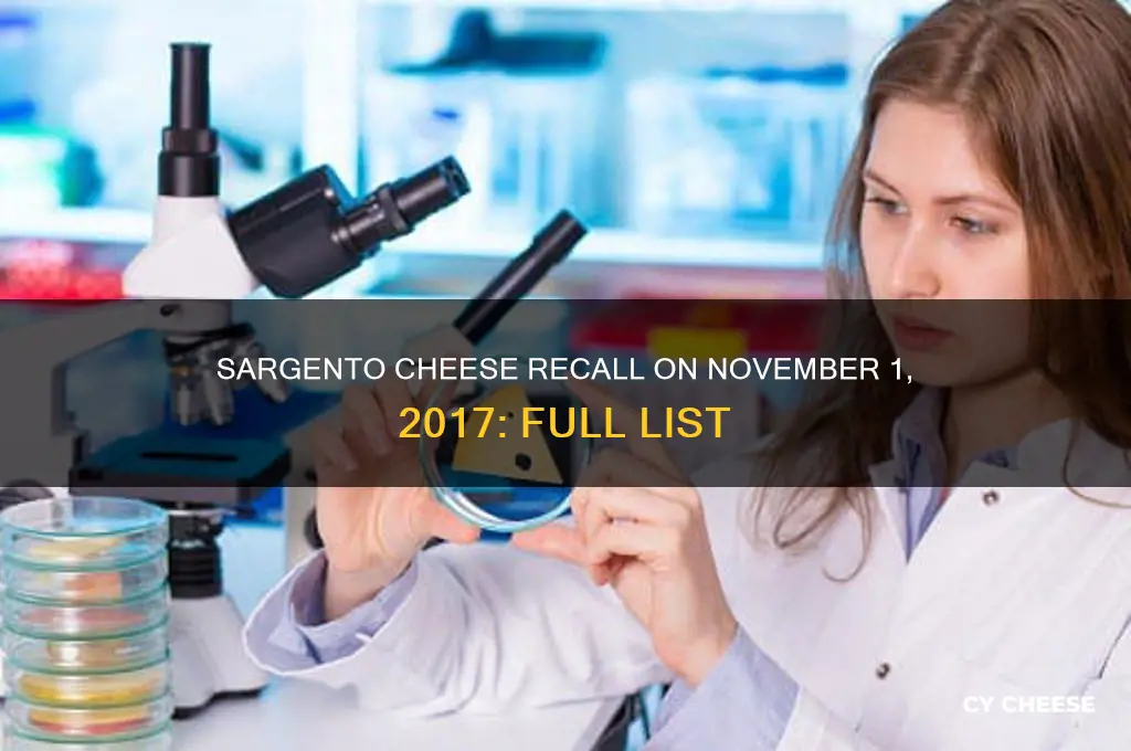 which sargento cheeses were recalled 11 1 17