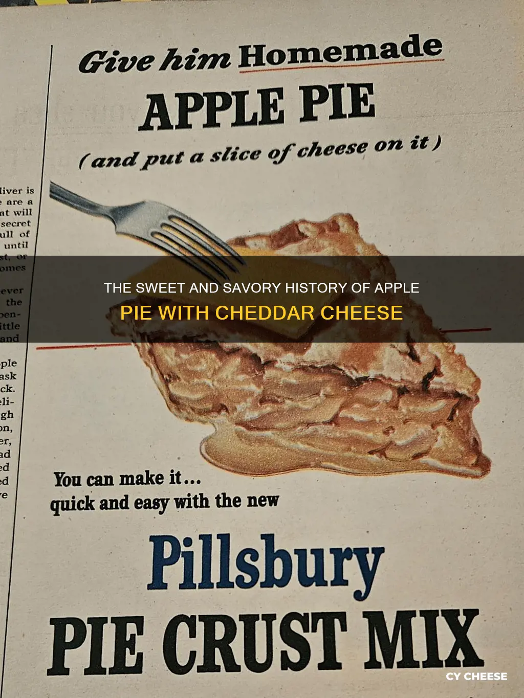 who invented apple pie with cheddar cheese