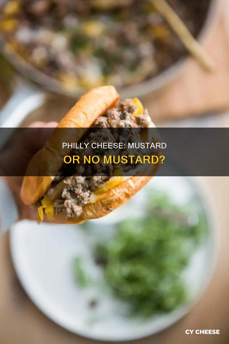 who puts musterd on a philly cheese