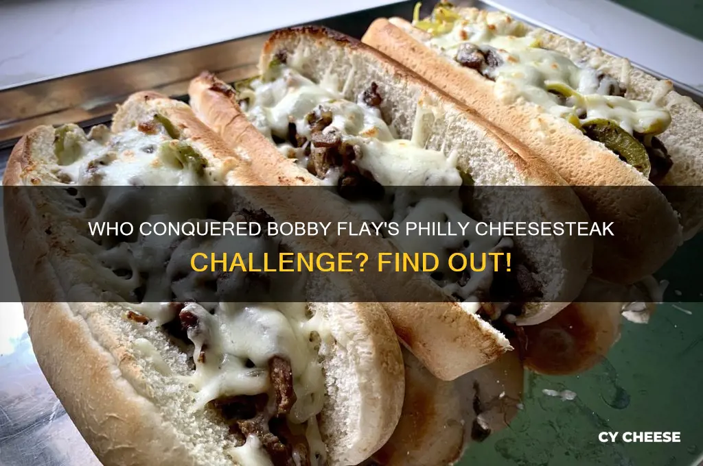 who won beat bobby flay philly cheese steak