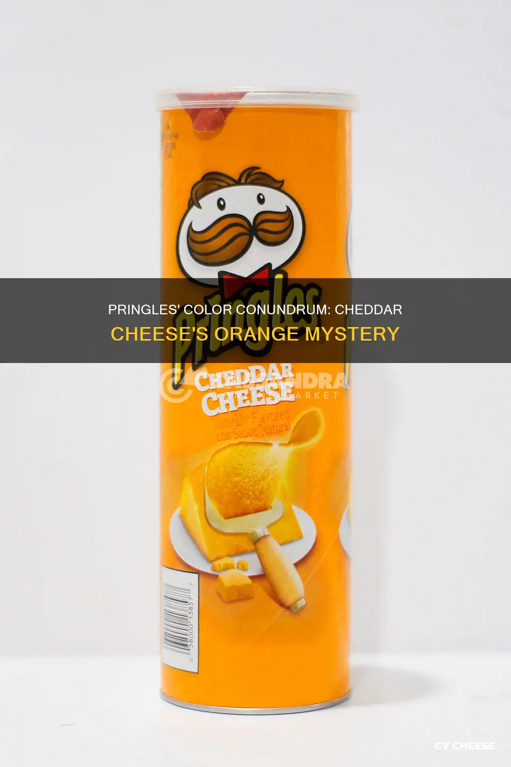 why are cheddar cheese pringles not orange