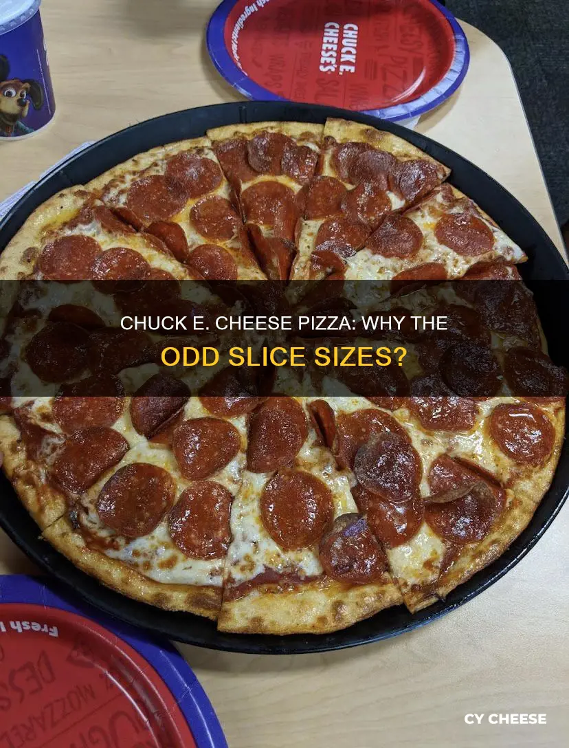 why are chuck e cheese pizza different sizes