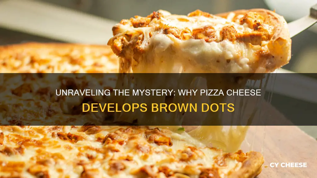 why are there brown dots on pizza cheese