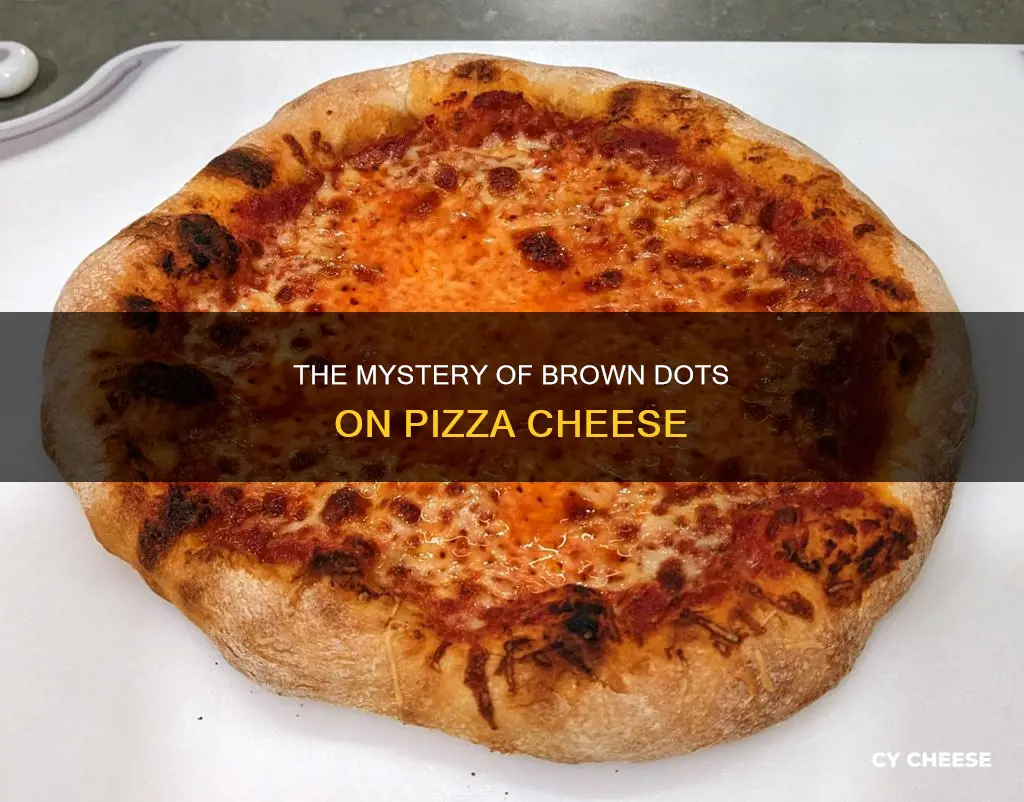 why are there brown dots on pizza cheese
