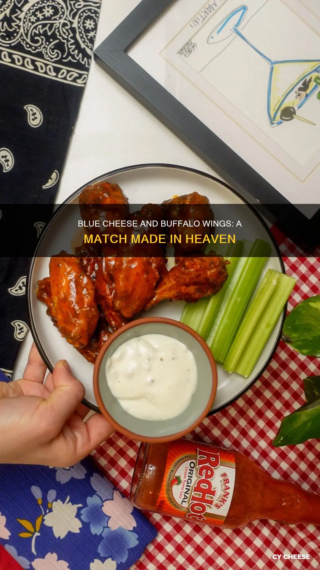 why blue cheese with buffalo wings