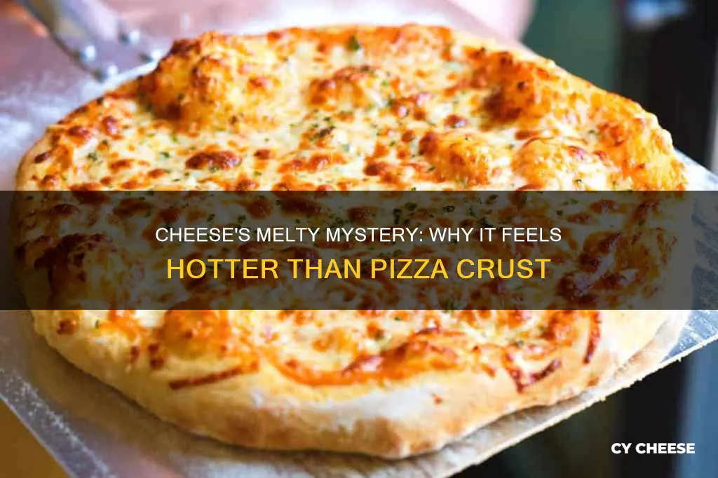 why cheese seems hotter than pizza crust