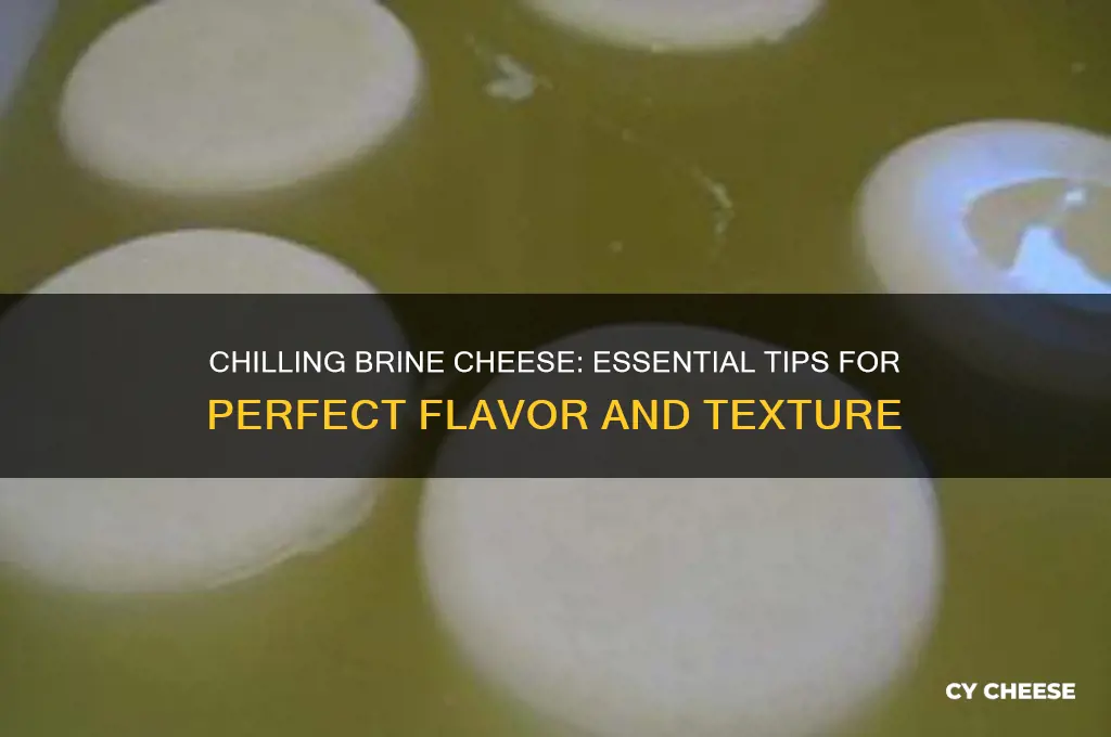 why chilling the brine cheese